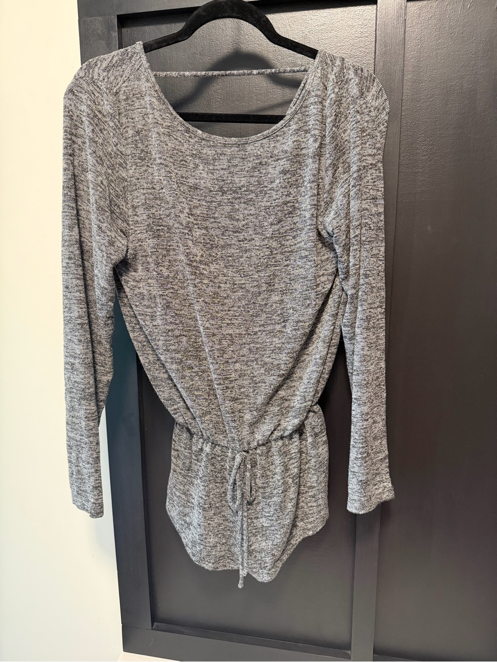 Boutique Women's Heather Gray Romper Open Back